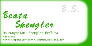 beata spengler business card